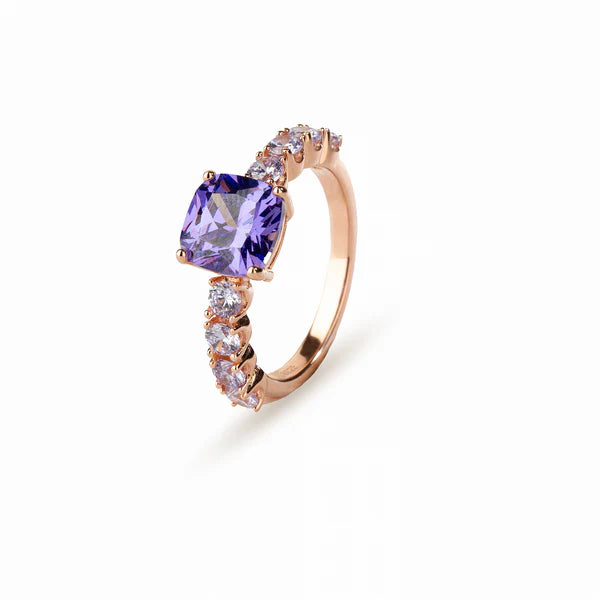 Lavender and Purple Cubic Zirconia Ring