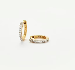 White Hoop Earrings